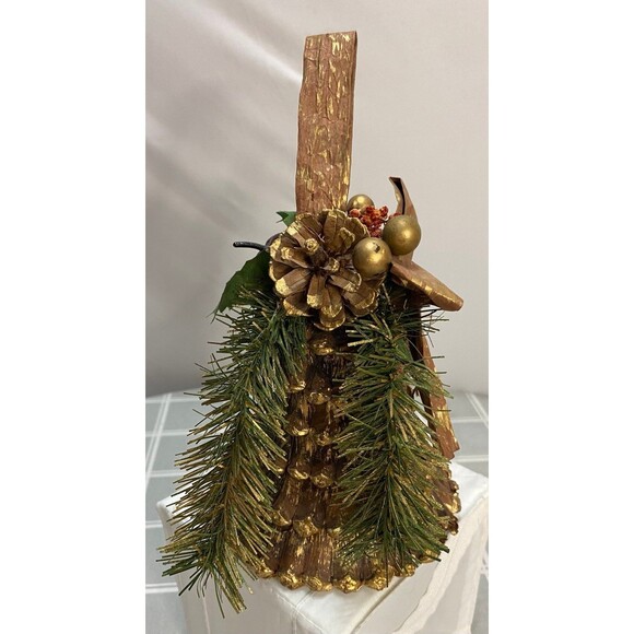 Unique Pine Cone Hanging Bell Christmas Decor - Picture 2 of 6